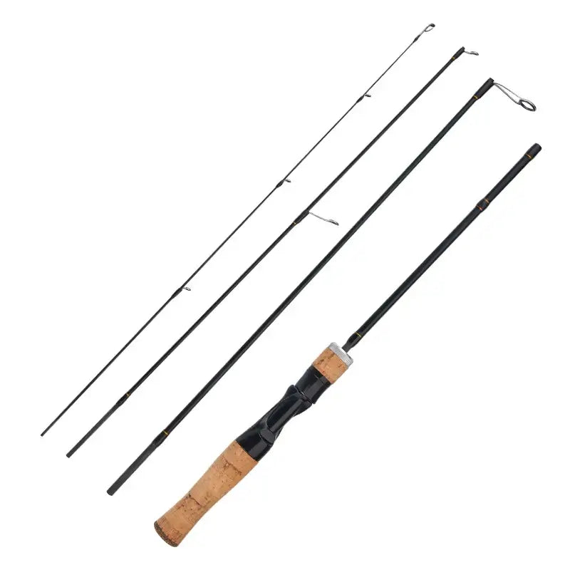 DEUKIO Spinning Fishing Reel and Rod Combo Set 1.8M Cork Handle 4 Sections Fishing Rod Mini Metal Spool Carp Reel.