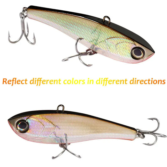 GOBAIT VIBRATION High Pitch VIB 10g 17g 34.5g Sinking Pencil Lure Long Casting Fishing Bass Pesca Swimbait Hook Silicone Bait.