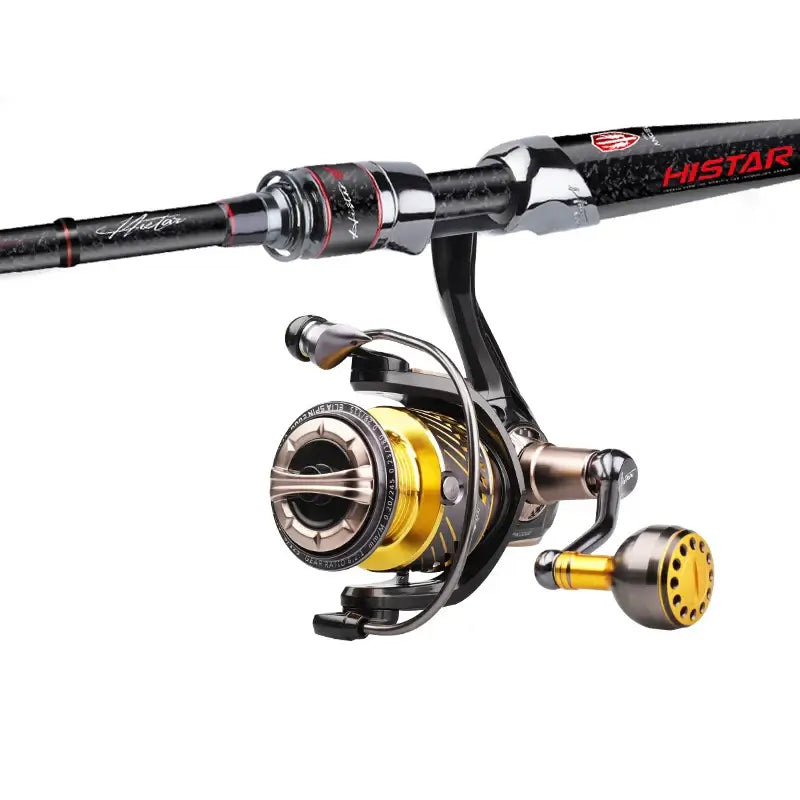 Histar Archangel rod combo with ultra-grade high carbon construction and baitcasting wheel for fishing.