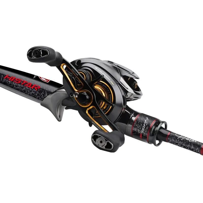 Histar Archangel rod and baitcast wheel set featuring ultra-grade carbon and Fuji K SIC guide for fishing.