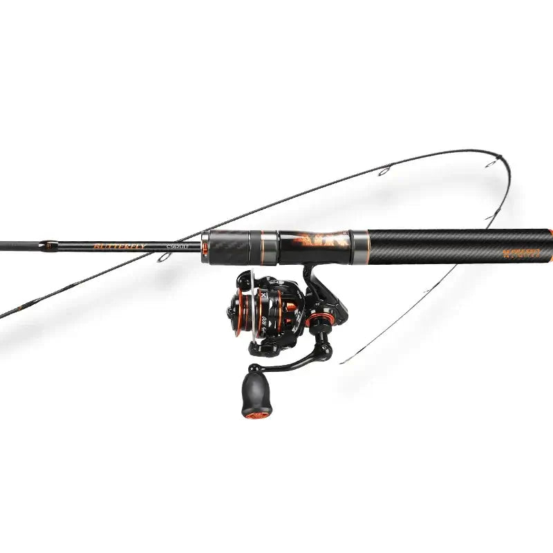 Histar Butterfly II FUJI BFS Bait Finesse fishing rod and reel combo, 1.5-1.8m, fast action carbon design for UL anglers.