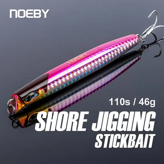 NOEBY Sinking Pencil 110mm 46g shore jigging stickbait with reflective design for effective fishing.