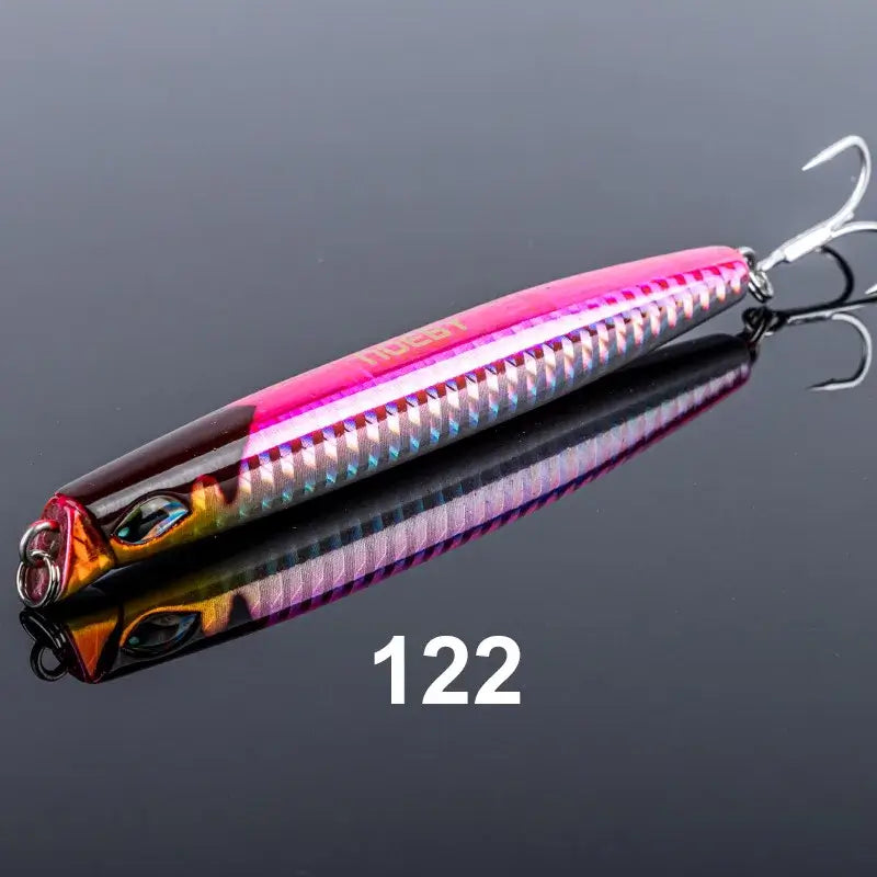 NOEBY 110mm sinking pencil fishing lure in vibrant colors, ideal for shore and slow jigging. 46g, hard bait for effective fishing.