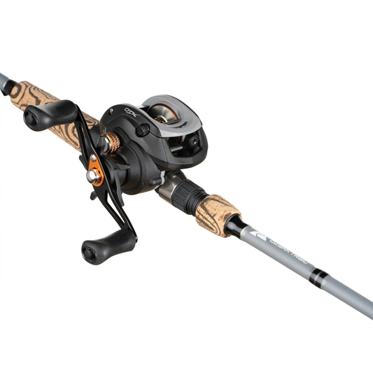 OTX Pro Baitcast Rod & Reel Fishing Combo, 6ft 8in, designed for reduced fatigue and optimized balance during casting.