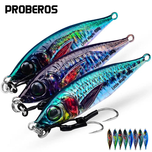 PROBEROS 1pc Luminous Lure Bait,3D painting spraying real fish scale bionic coating, 0.25-2.82oz Bionic Bait,Long Range Fishing.