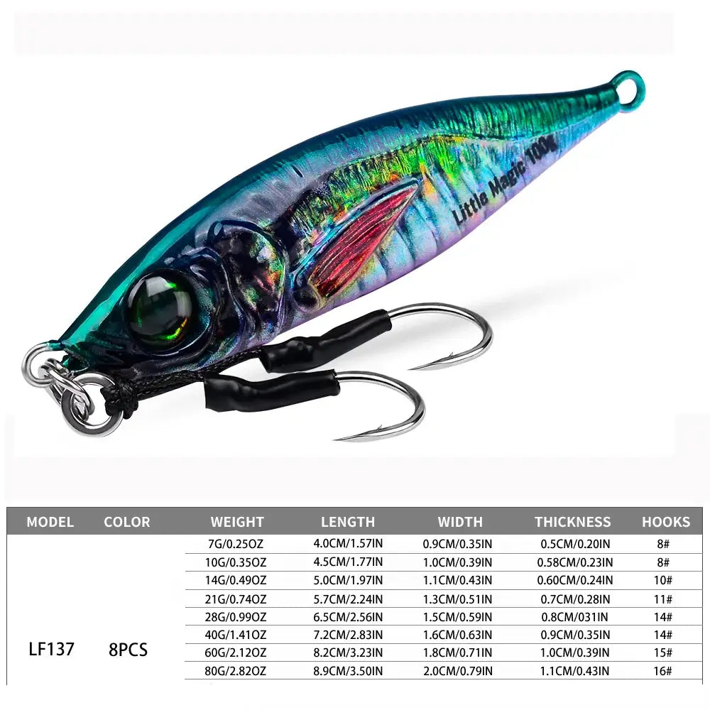 PROBEROS 1pc Luminous Lure Bait,3D painting spraying real fish scale bionic coating, 0.25-2.82oz Bionic Bait,Long Range Fishing.