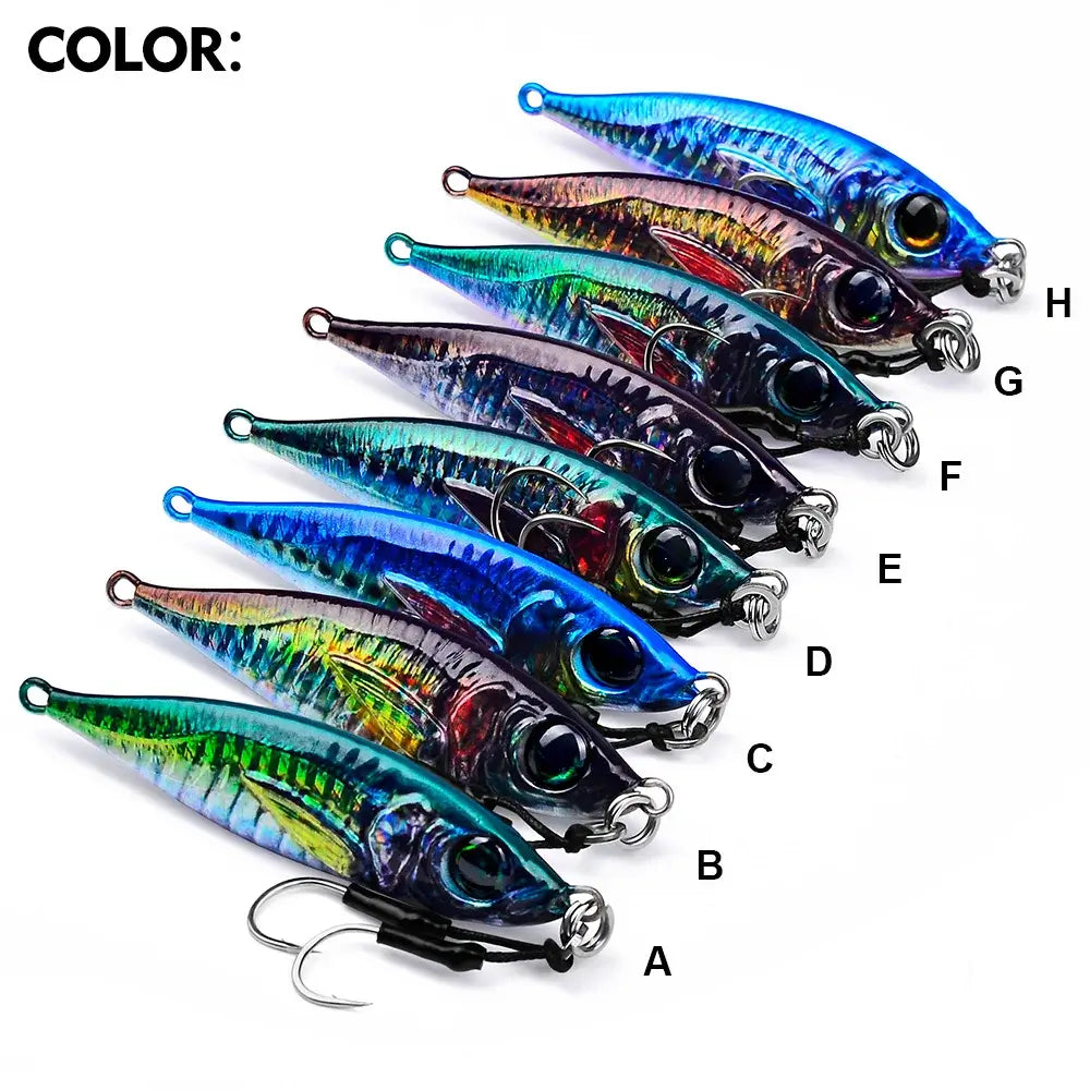 PROBEROS 1pc Luminous Lure Bait,3D painting spraying real fish scale bionic coating, 0.25-2.82oz Bionic Bait,Long Range Fishing.