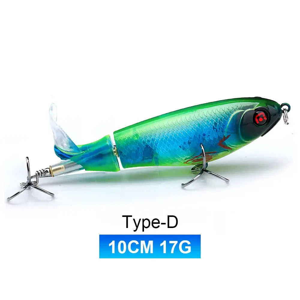 TREHOOK 9g/8g/14g/17g/24g Topwater Whopper Popper Fishing Lures Rotating Double Propeller Tail Artificial Bait Floating Wobblers.