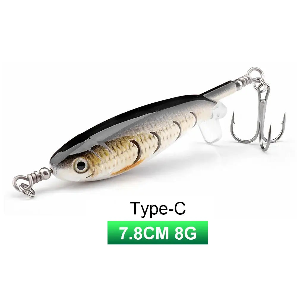 TREHOOK 9g/8g/14g/17g/24g Topwater Whopper Popper Fishing Lures Rotating Double Propeller Tail Artificial Bait Floating Wobblers.