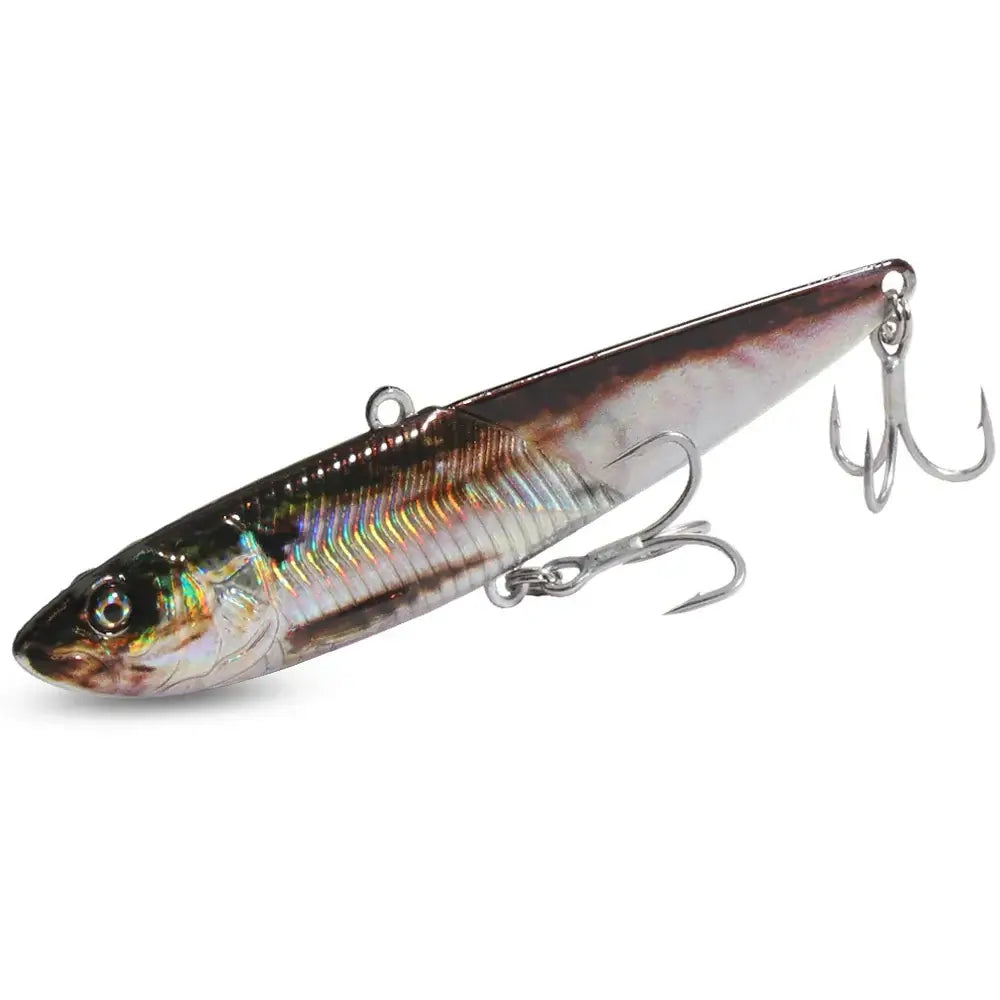 VIB Metal Jig Lure 20g 30g 40g Spinner Spoon 3D Eye Color Laser Spinning Fishing Tackle Hook Drag Cast Blade Pesca Vibetion Bait.