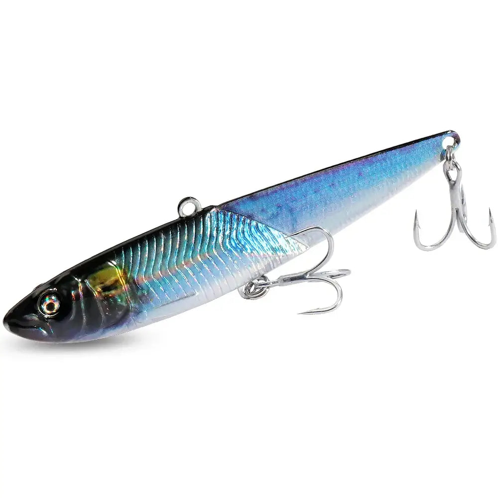 VIB Metal Jig Lure 20g 30g 40g Spinner Spoon 3D Eye Color Laser Spinning Fishing Tackle Hook Drag Cast Blade Pesca Vibetion Bait.