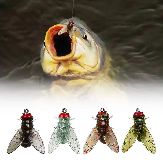 Bionic Fly Fishing Bait set, featuring realistic fly soft baits to attract salmon and trout.
