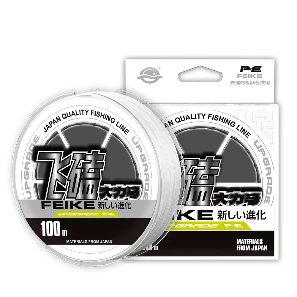 FEIKE Japan Quality Fishing Line 100m, durable multifilament PE line for enhanced performance.