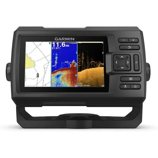 Garmin 010-01872-00 STRIKER 5CV fishfinder with 5-inch display and CHIRP sonar technology.