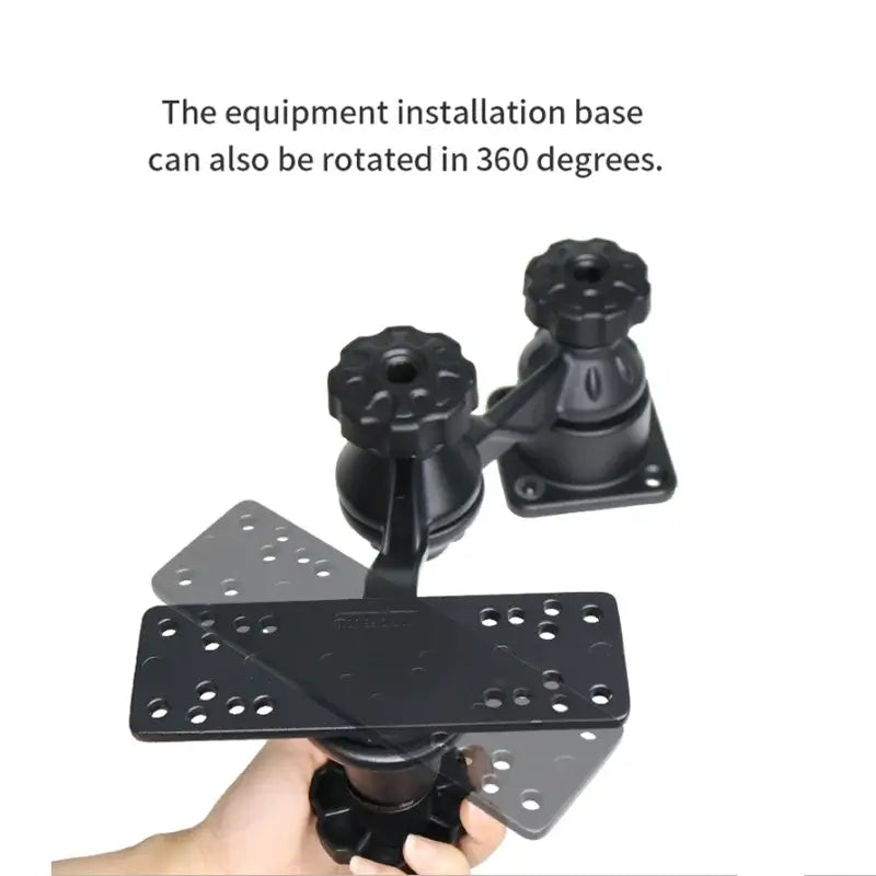 360-degree rotation base for equipment installation; sturdy marine swing arm mount for fishfinders and plotters.